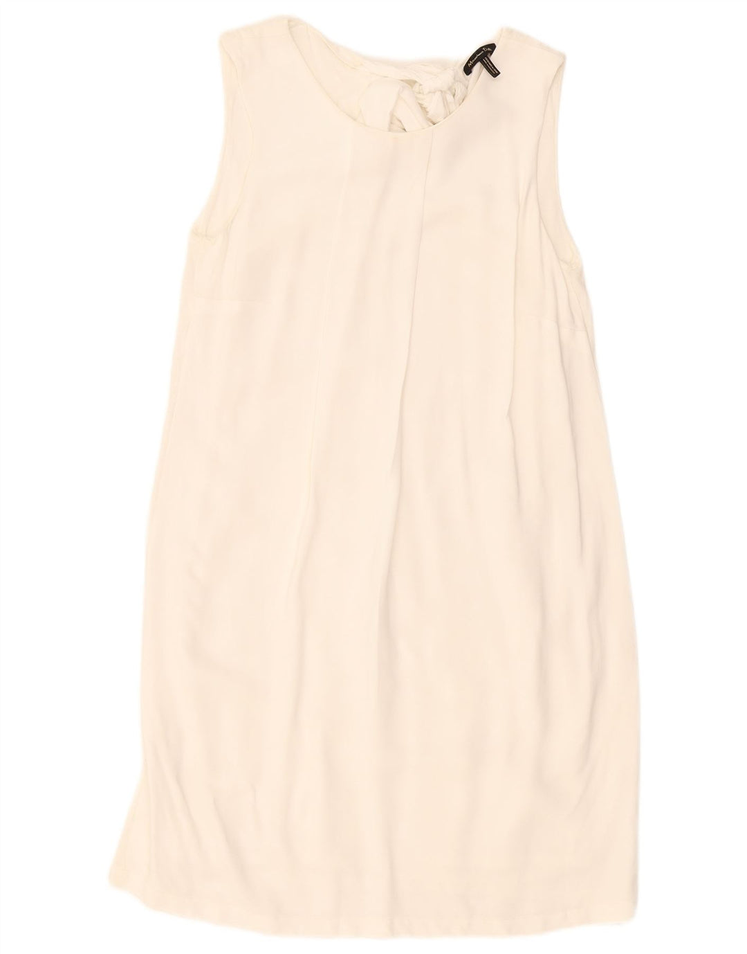Massimo Dutti Γυναικείο Αμάνικο Φόρεμα Regular Shift UK 10 Small White
