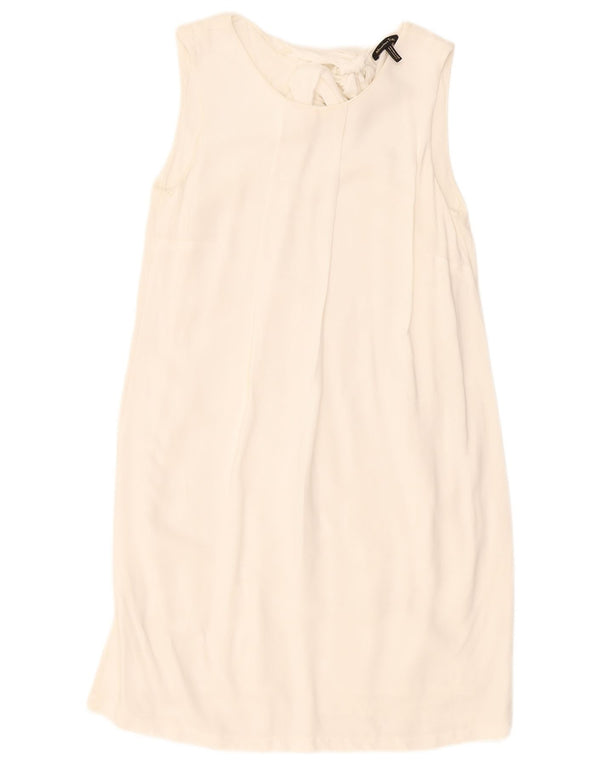 Massimo Dutti Γυναικείο Αμάνικο Φόρεμα Regular Shift UK 10 Small White