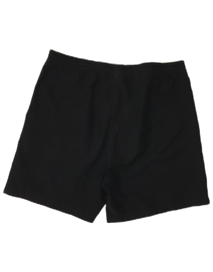 REEBOK Mens Sport Shorts XL W38 L6 Black Striped Polyester