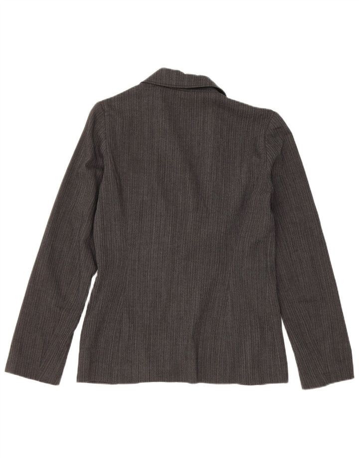 Vintage Γυναικείο Μπουφάν Blazer IT 42 Μεσαίο Γκρι Μαλλί