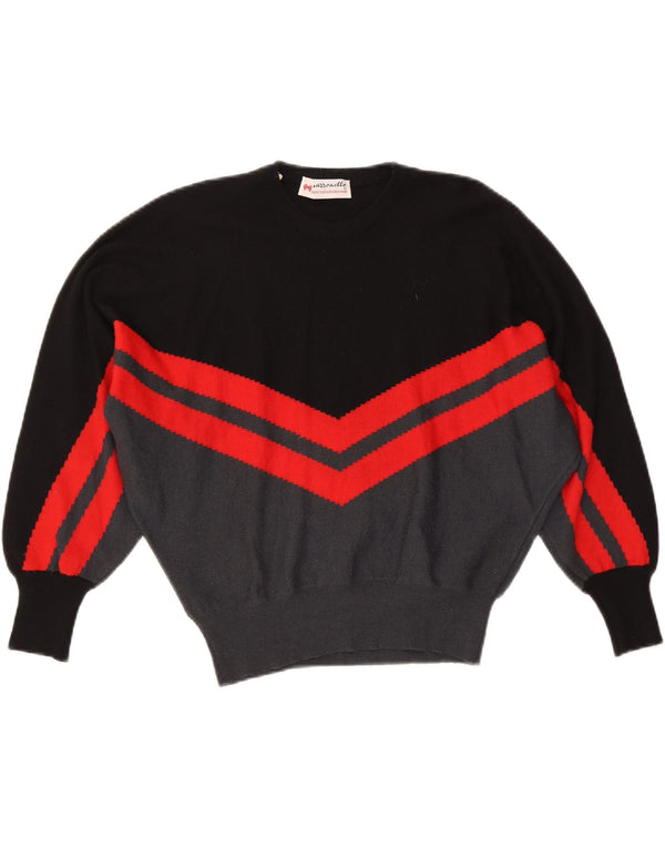 Mazzonetto Γυναικείο πουλόβερ με λαιμόκοψη IT 48 XL Μαύρο Colourblock