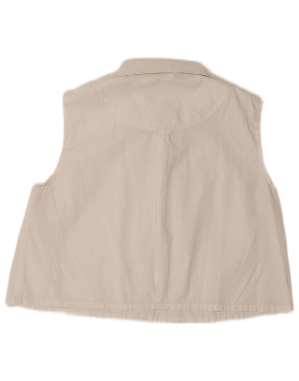 Max & Co. Γυναικείο αμάνικο πουκάμισο Μπλούζα UK 12 Medium White