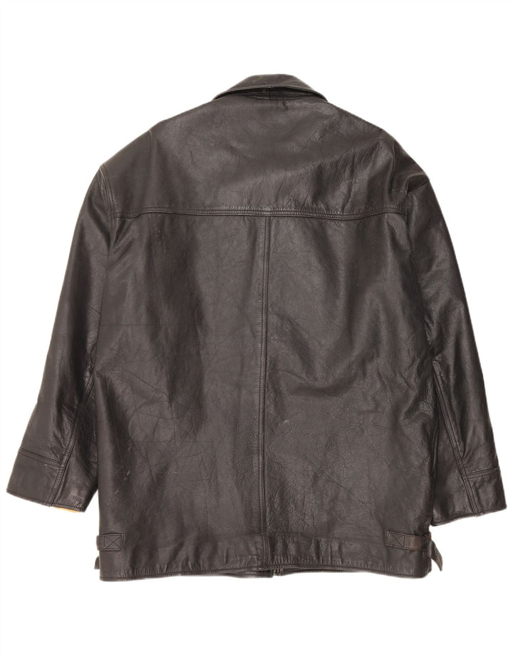 Vintage Ανδρικό Δερμάτινο Μπουφάν UK 42 XL Μαύρο Δερμάτινο