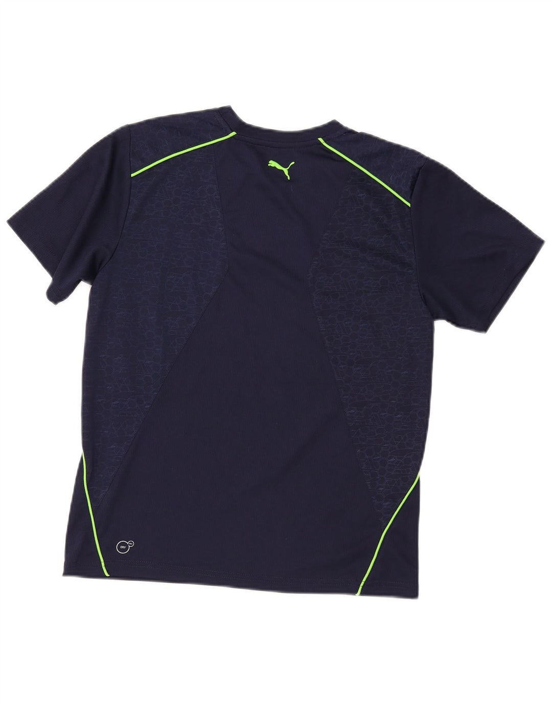 Puma Boys Graphic T-Shirt Top 11-12 Years Large Navy Blue ριγέ πολυεστέρας