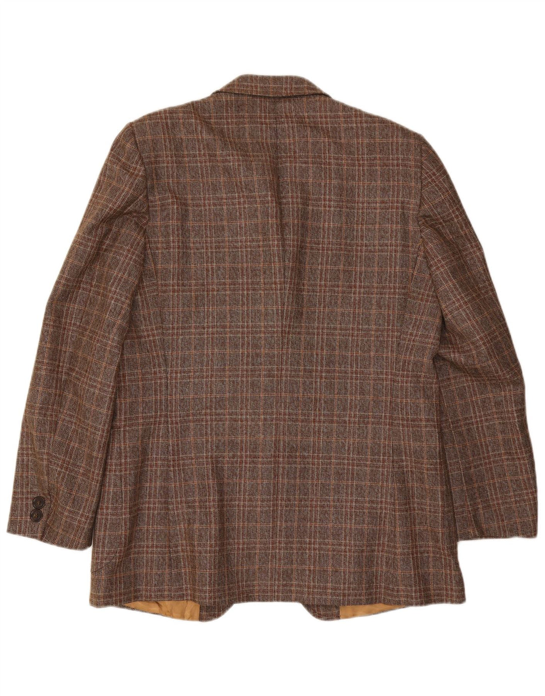 Sir Henry's ανδρικό σακάκι σακάκι με 2 κουμπιά UK 40 Large Brown Check