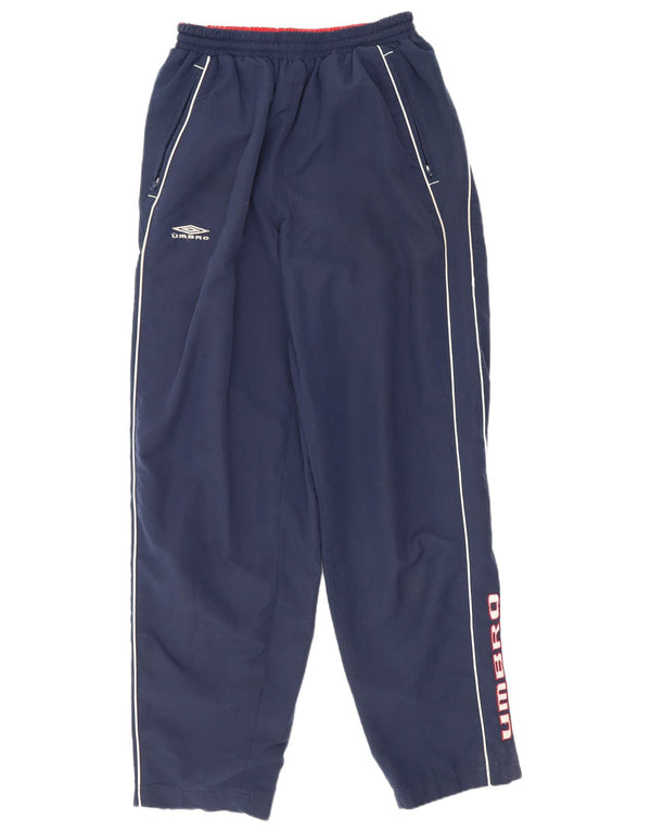 Umbro Mens Graphic Tracksuit Trousers Joggers Small Navy Blue Polyester