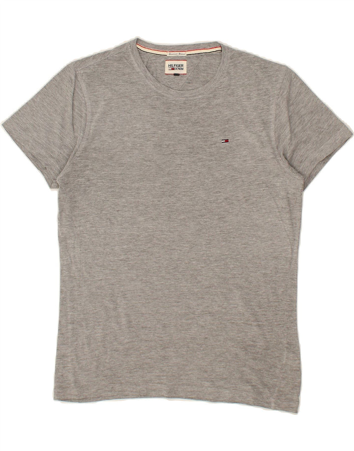 TOMMY HILFIGER Mens T-Shirt Top Small Grey Cotton Vintage Tommy Hilfiger and Second-Hand Tommy Hilfiger from Messina Hembry 