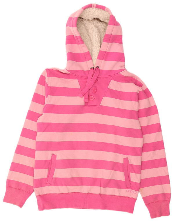 Γυναικείο Animal Hoodie Jumper UK 12 Βαμβακερό μεσαίο ροζ ριγέ