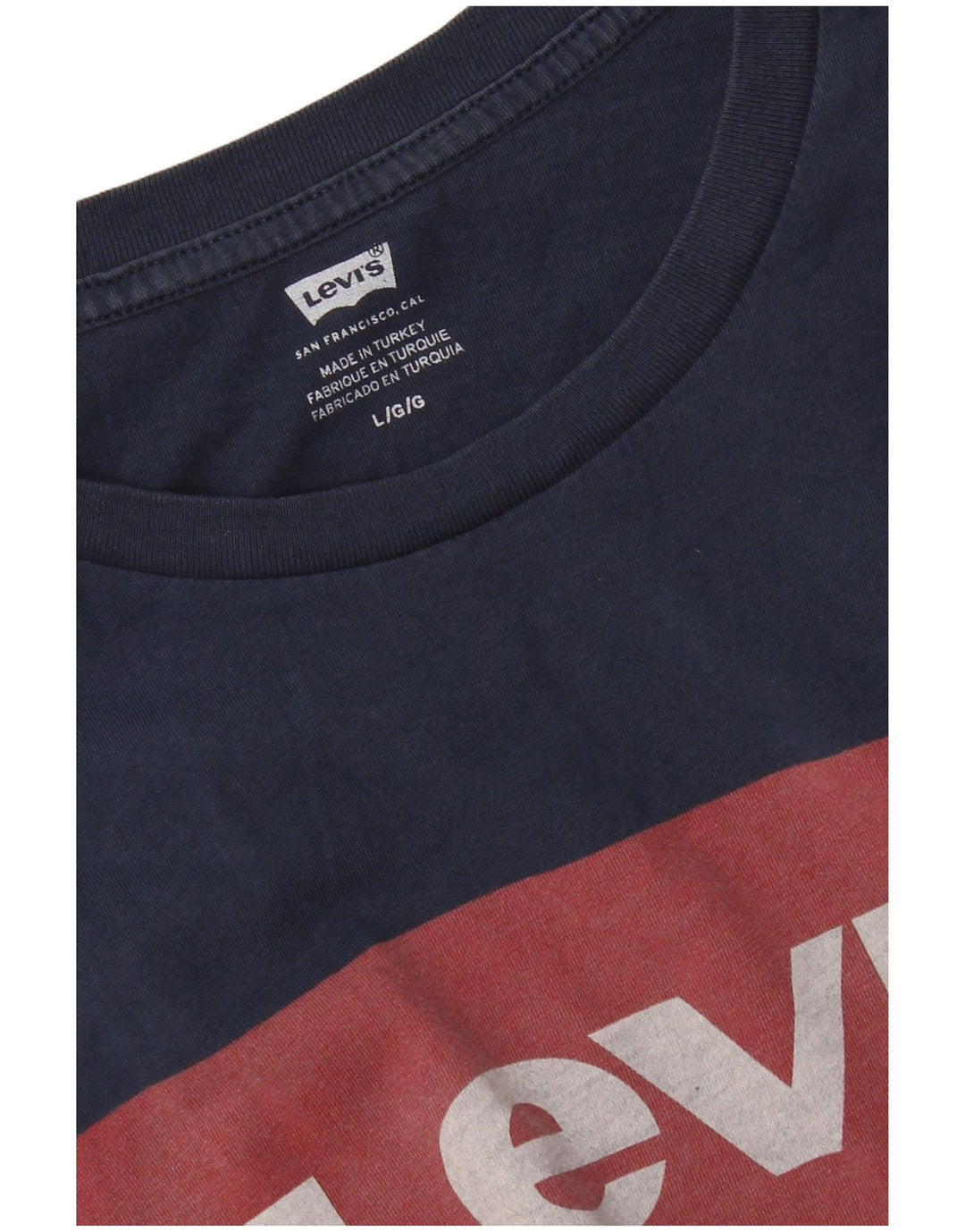 Ανδρικό γραφικό T-Shirt Levi's Top Large Navy Blue
