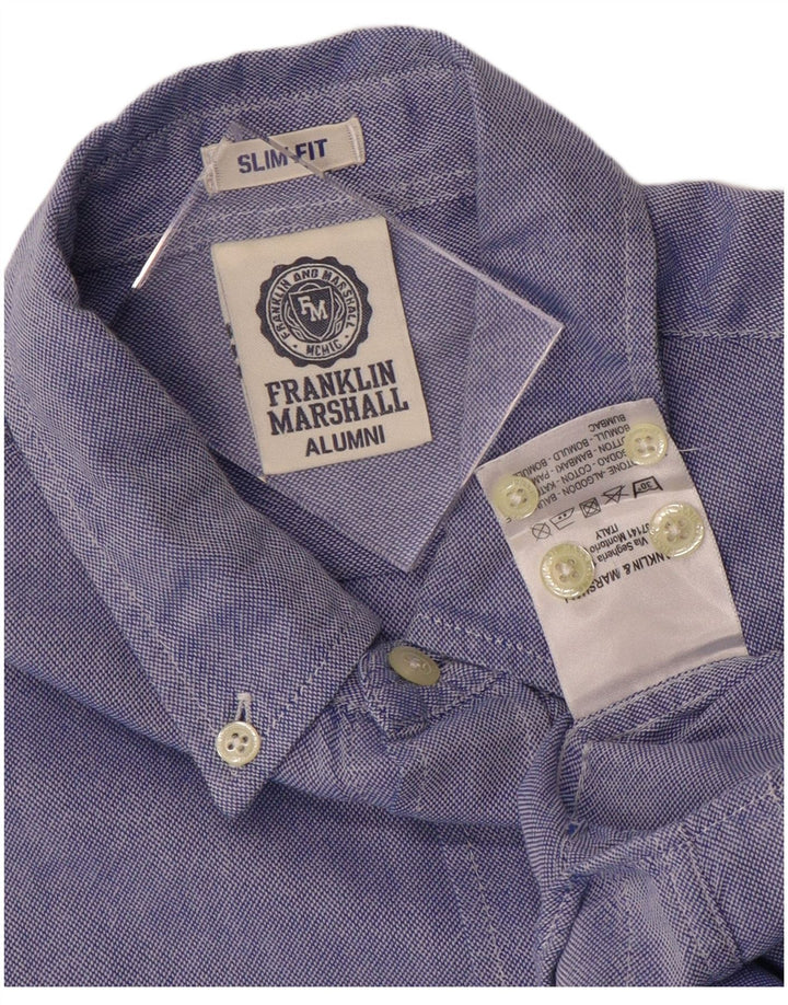 FRANKLIN MARSHALL Ανδρικό πουκάμισο Slim Fit Small Blue