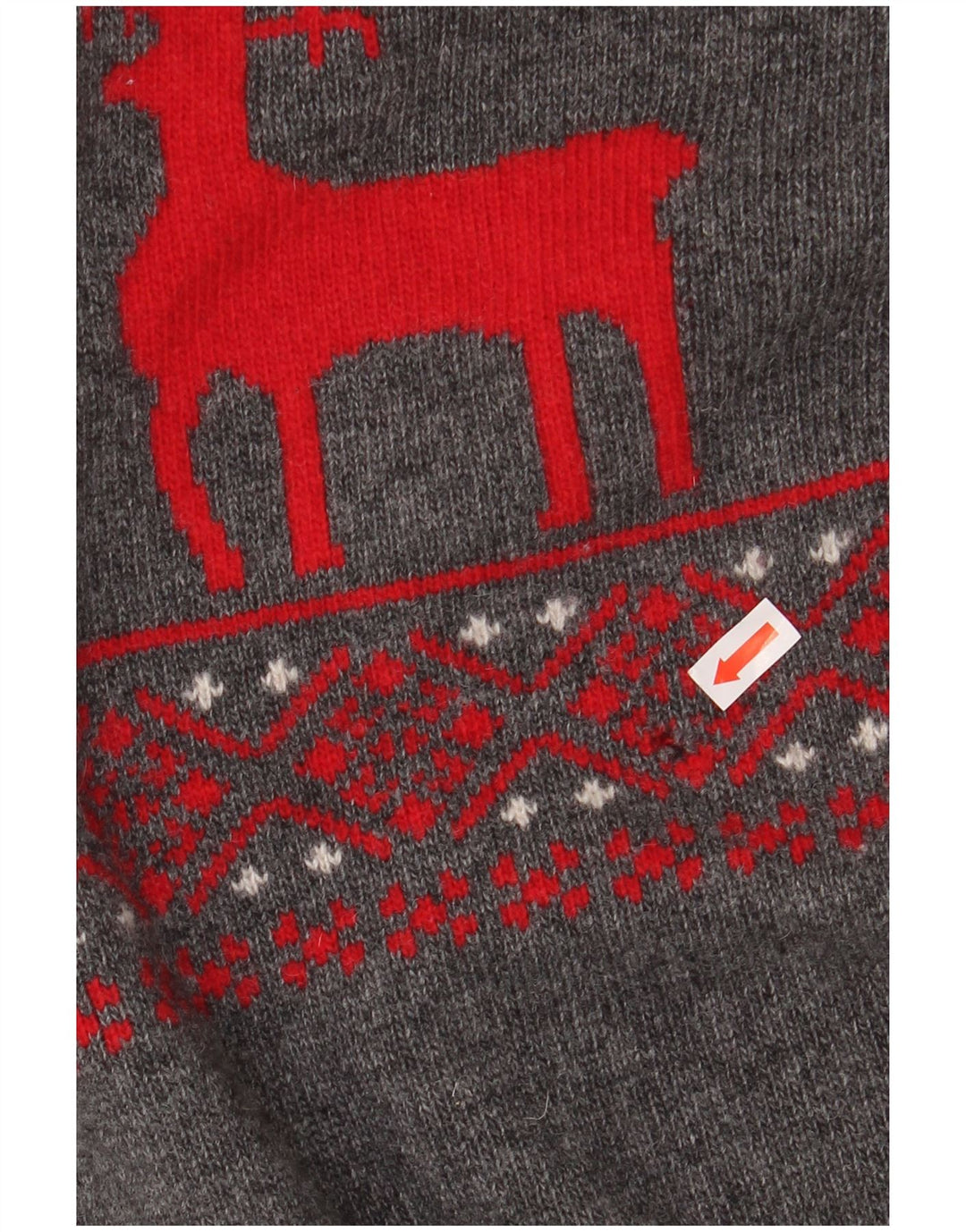 BARBOUR Boys Shawl Neck Jumper πουλόβερ 15-16 ετών 2XL Γκρι Fair Isle Wool