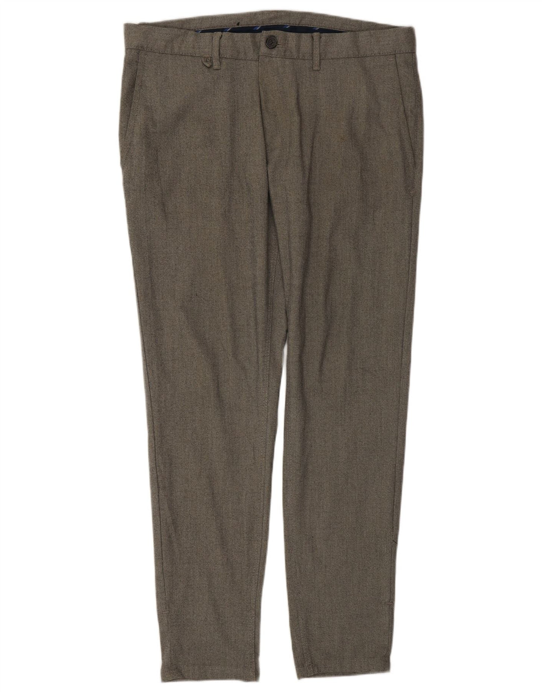 Zara Ανδρικό Slim παντελόνι Chino EU 42 Large W32 L29 Grey Polyester
