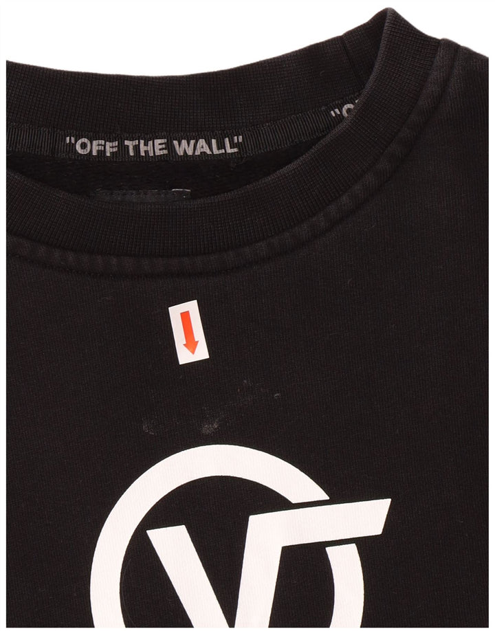 Ανδρική γραφική φούτερ Vans Off The Wall Jumper XS Μαύρο βαμβακερό