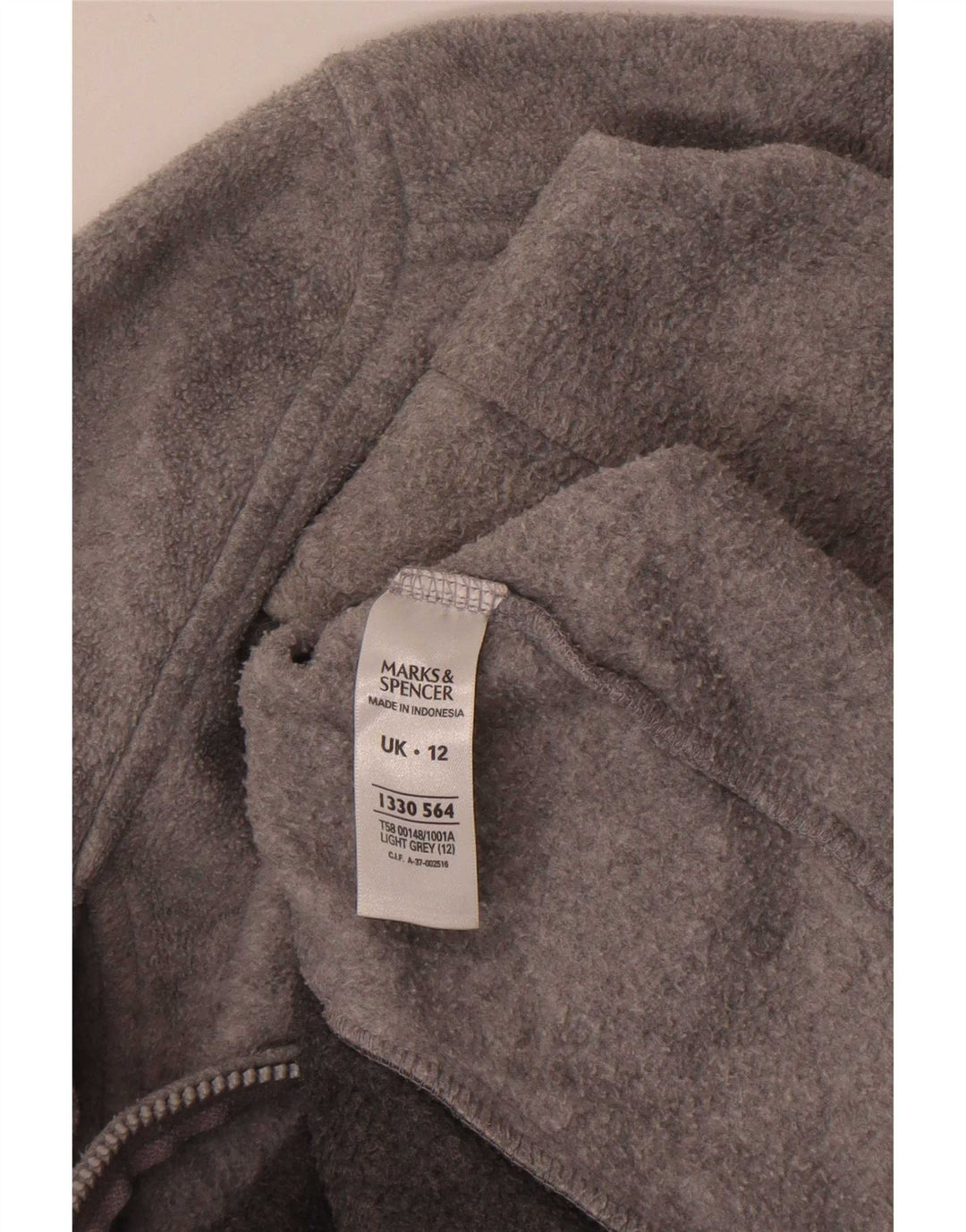 Marks & Spencer Γυναικείο Fleece Jacket UK 12 Medium Grey Polyester