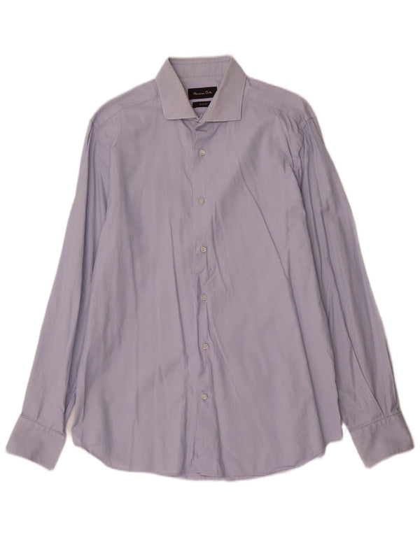 Ανδρικό πουκάμισο Massimo Dutti Slim Fit Μέγεθος 41 16 Large Μπλε