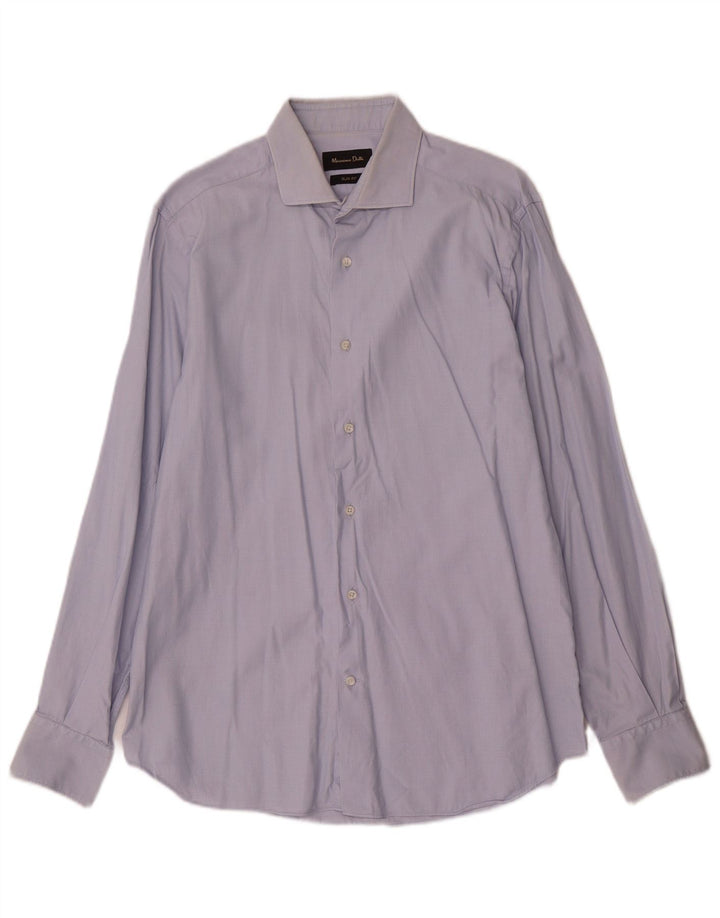 Ανδρικό πουκάμισο Massimo Dutti Slim Fit Μέγεθος 41 16 Large Μπλε