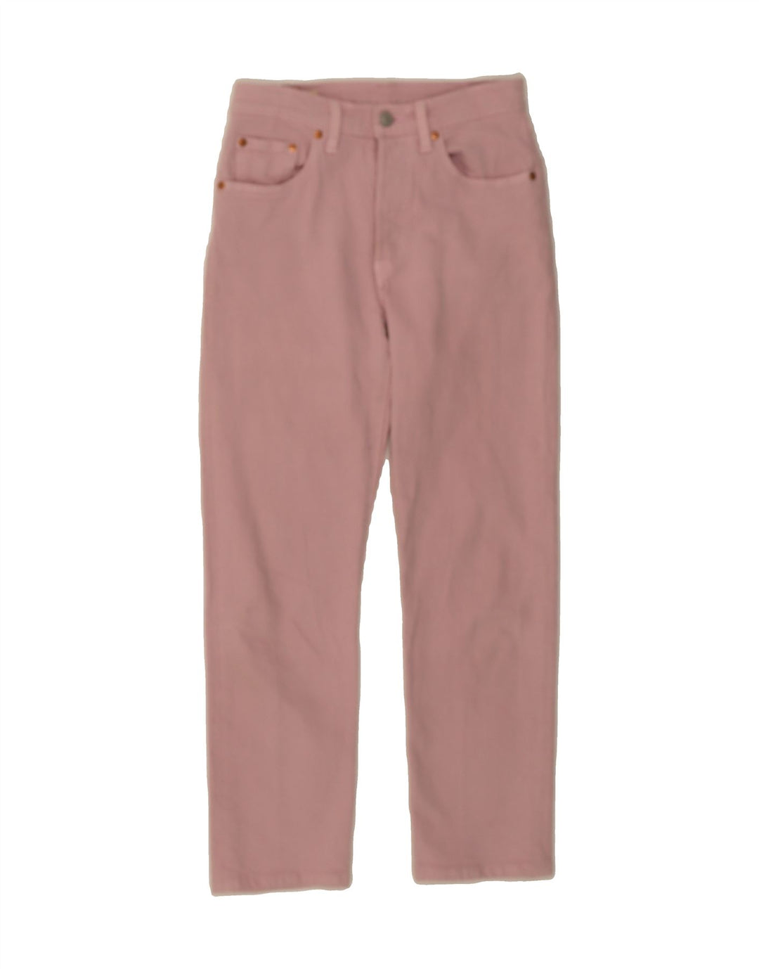 LEVI'S Womens Crop Straight Jeans W24 L26 Pink Cotton Vintage Levi's and Second-Hand Levi's from Messina Hembry 