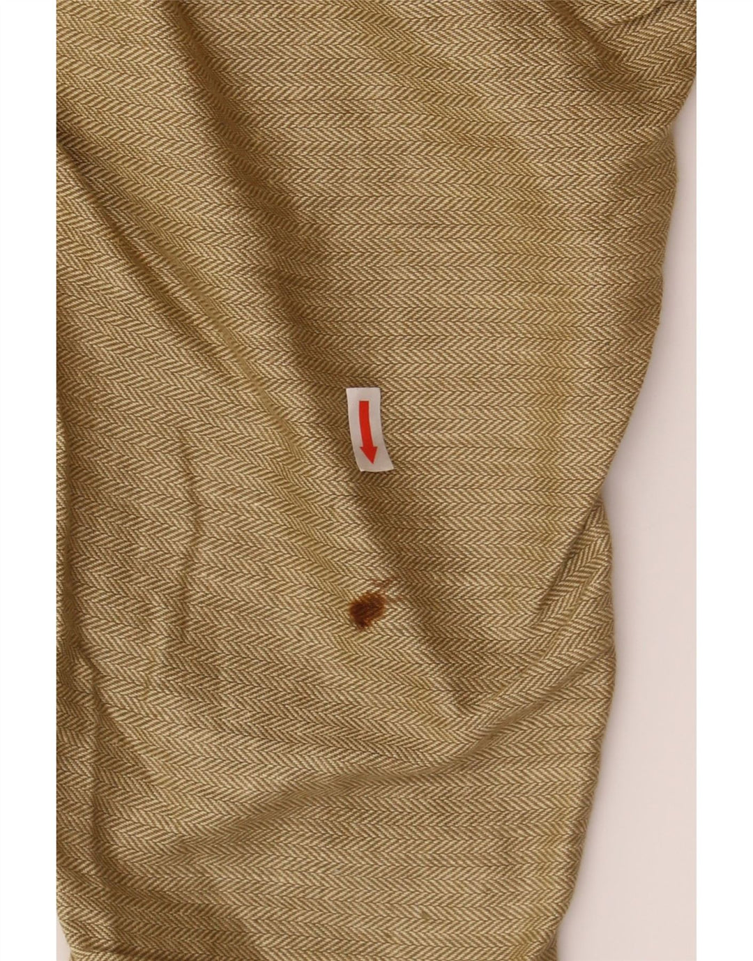I BLUES Womens Crop Bomber Jacket IT 40 Small Beige Herringbone Cotton Vintage i Blues and Second-Hand i Blues from Messina Hembry 