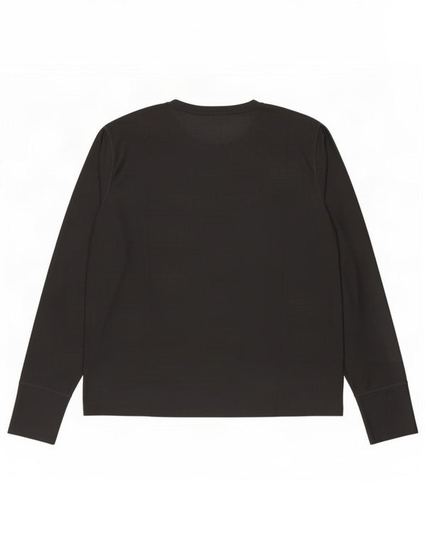 Adidas Γυναικείο Aeroready τοπ μακρυμάνικο UK 20/22 XL μαύρο πολυεστέρα