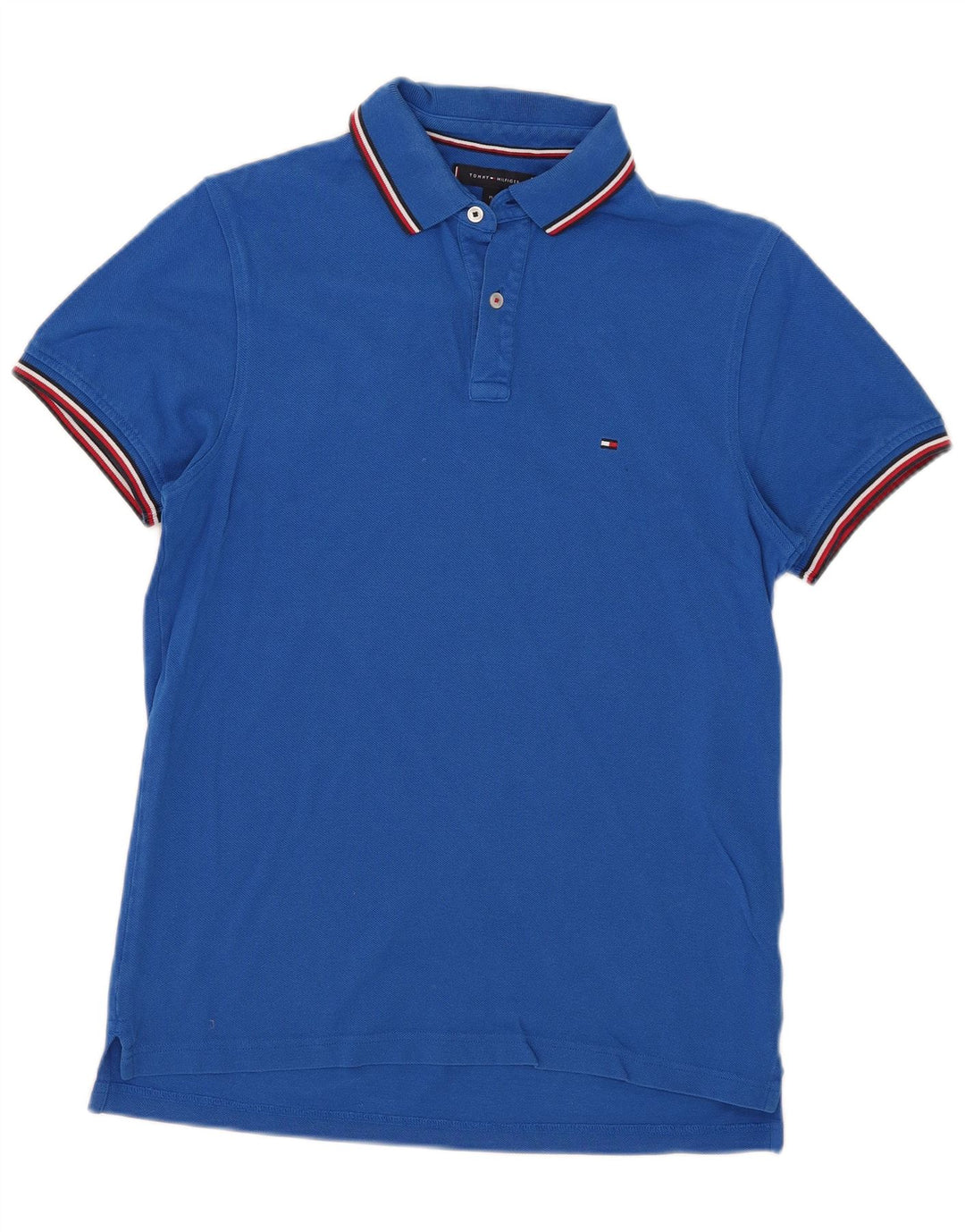 Tommy Hilfiger Ανδρικό πουκάμισο Polo Slim Fit με μεσαίο μπλε ριγέ