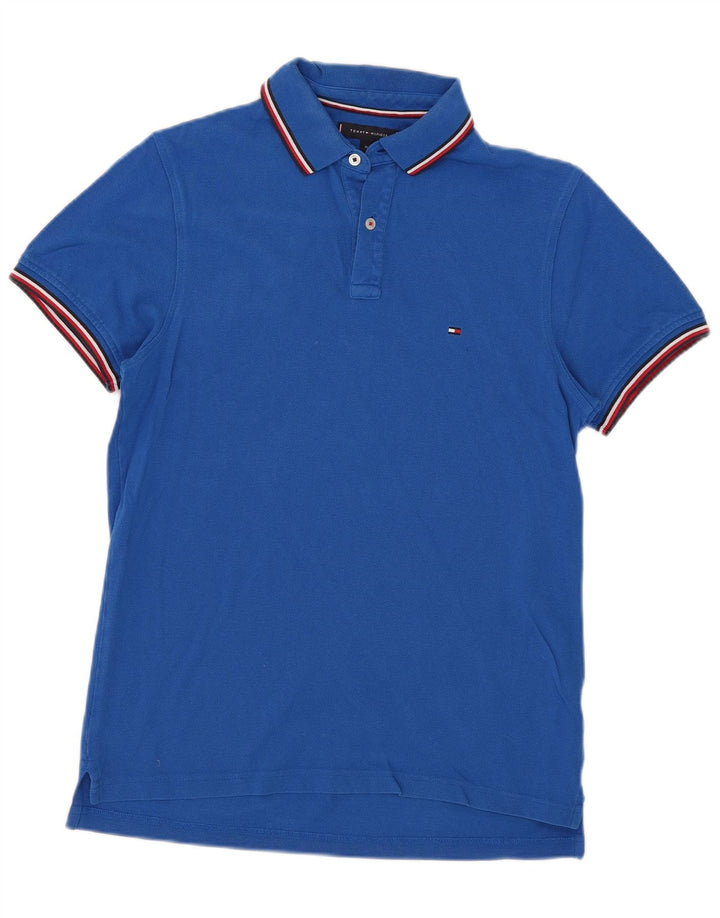 Tommy Hilfiger Ανδρικό πουκάμισο Polo Slim Fit με μεσαίο μπλε ριγέ
