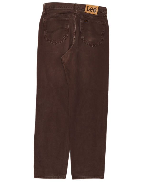 Lee Mens Kansas Straight Jeans W34 L32 Καφέ βαμβακερό