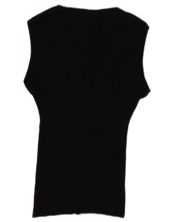Γυναικείο γιλέκο Benetton Tank Top UK 14 Large Black Wool