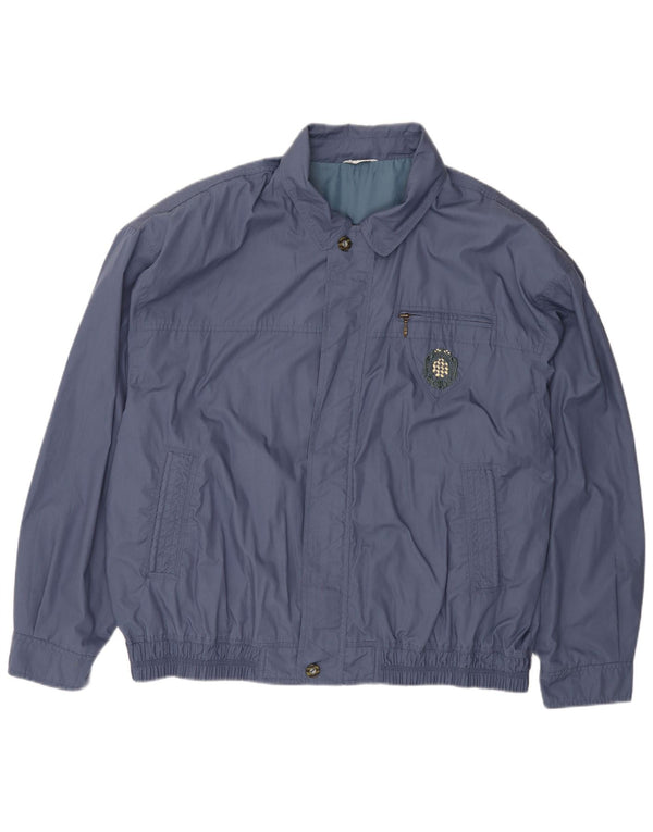 Vintage Ανδρικό Bomber Jacket IT 60 5XL Navy Blue Polyester