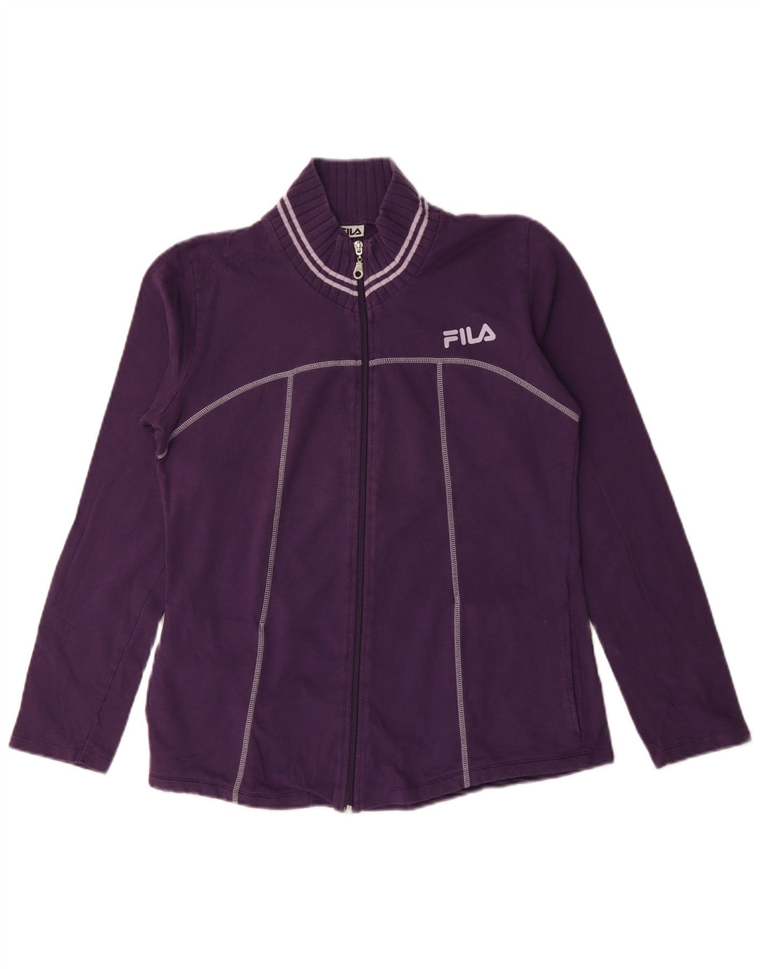 Fila Γυναικεία φόρμα Top Jacket UK 16 Large Purple Cotton