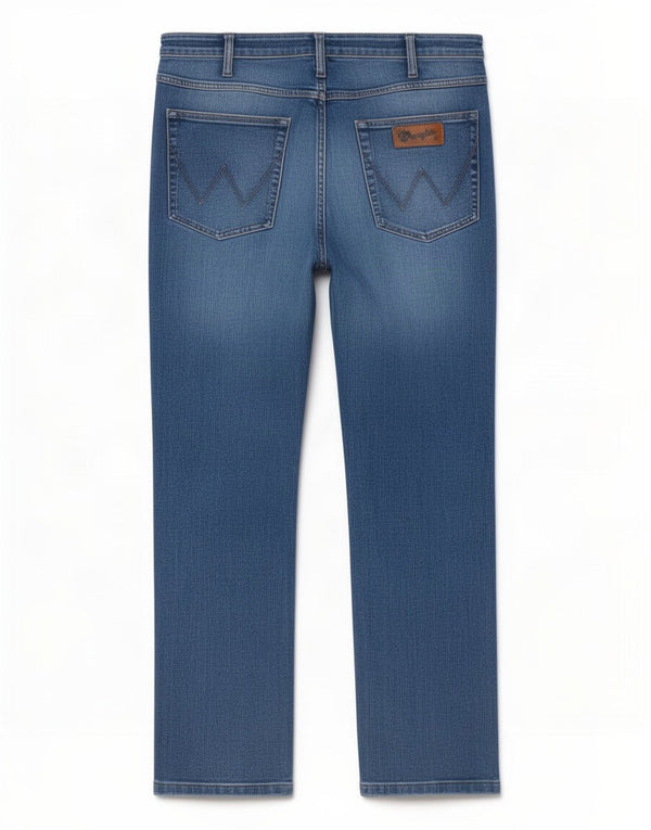 Ανδρικό τζιν Wrangler ψηλόμεσο, κανονικό, ίσιο W36 L32, μπλε βαμβακερό