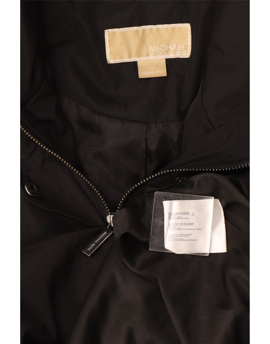 Michael Kors Γυναικείο μπουφάν Parka με κουκούλα UK 10 Small Black Polyester