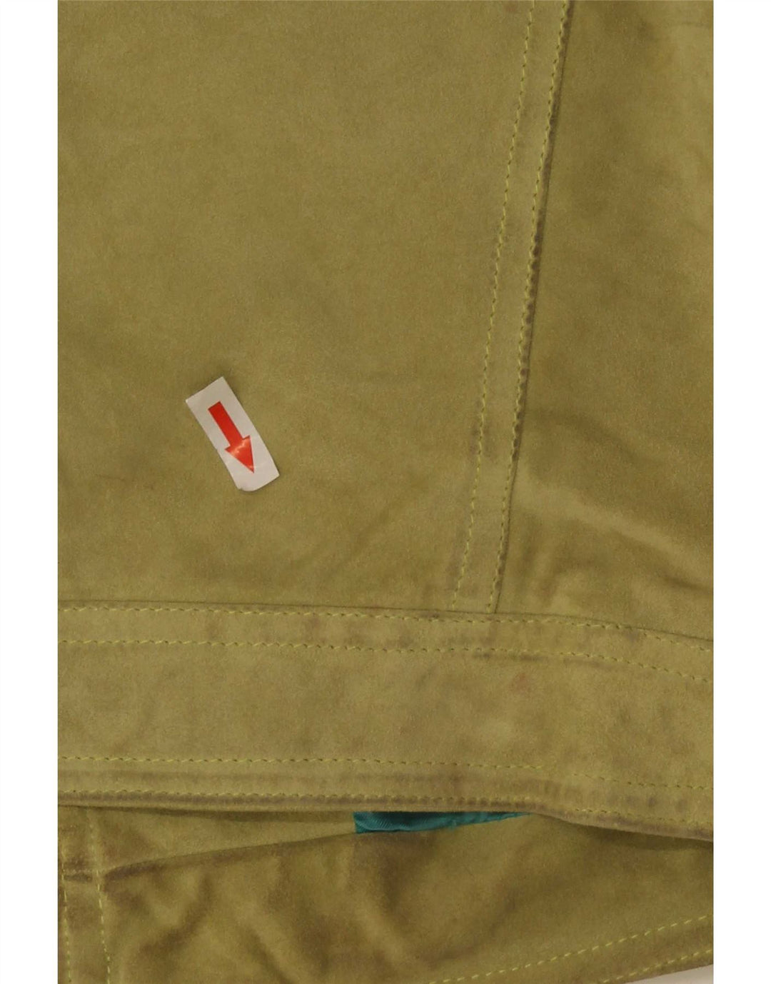 Vintage Γυναικείο Crop Suede Biker Jacket IT 40 Small Green Leather