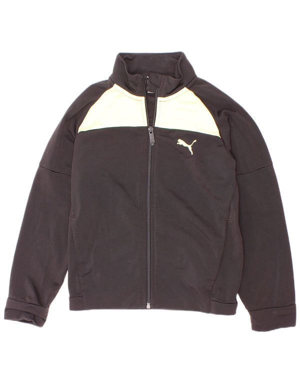 Puma Boys αθλητική φόρμα Top Jacket 7-8 Years Black Colourblock Polyester