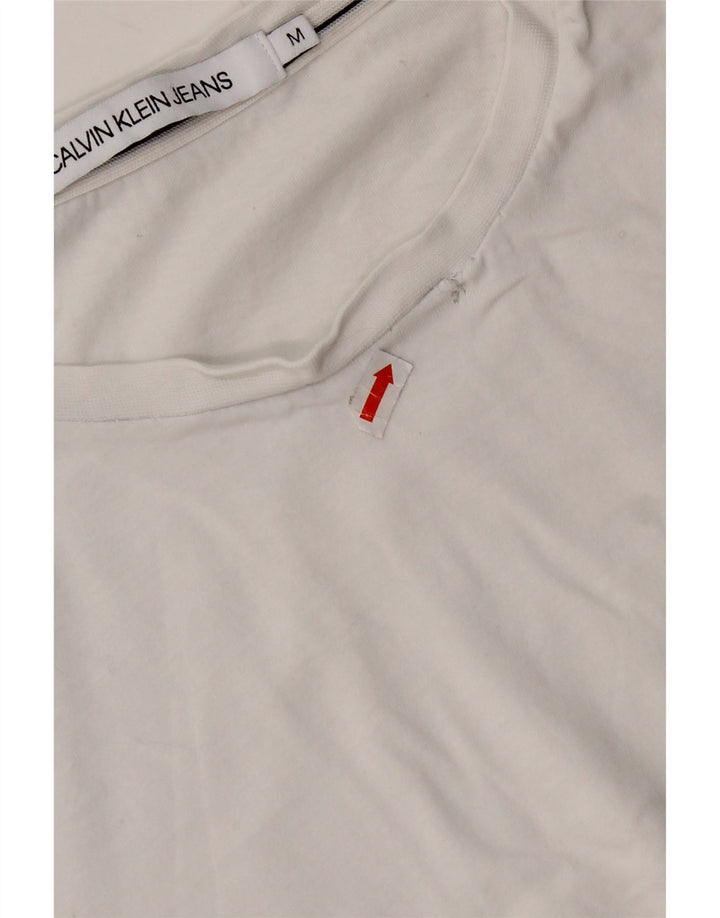 Γυναικείο T-Shirt CALVIN KLEIN Top UK 14 Medium White