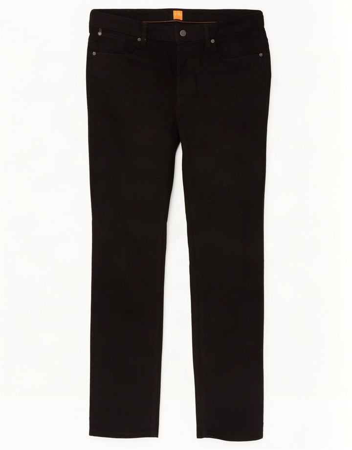 Ανδρικό τζιν Hugo Boss Slim W36 L36 Μαύρο βαμβακερό