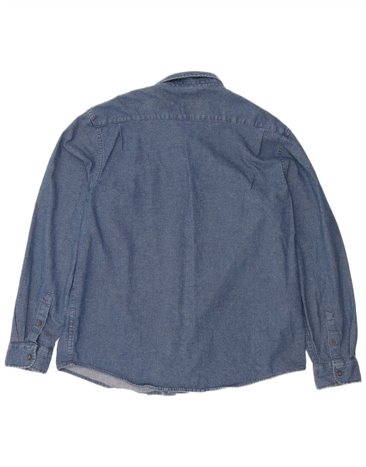 Ανδρικό τζιν πουκάμισο Wrangler XL Navy Blue Cotton