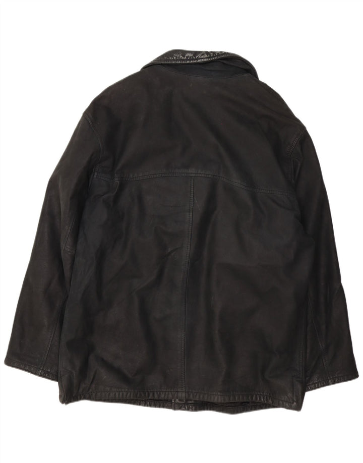Vintage Ανδρικό Δερμάτινο Μπουφάν UK 42 XL Μαύρο Δερμάτινο