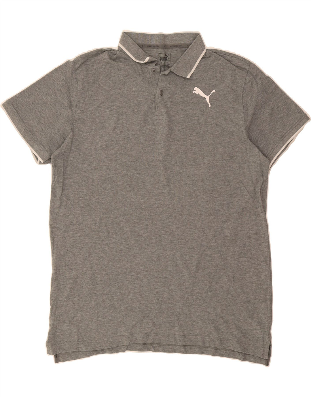 PUMA Mens Polo Shirt XL Grey Cotton Vintage Puma and Second-Hand Puma from Messina Hembry 
