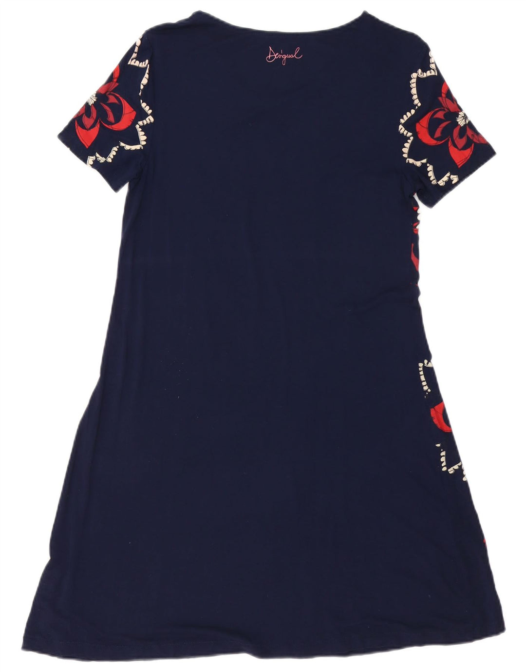 DESIGUAL Γυναικείο γραφικό φόρεμα A-Line UK 10 Small Navy Blue Floral