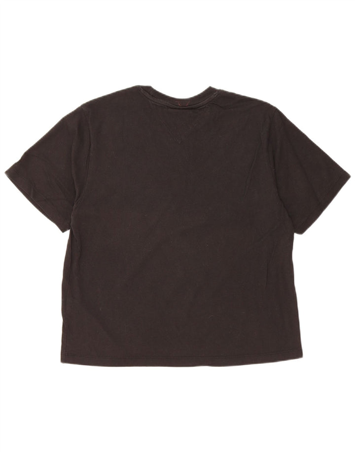 Γυναικείο γραφικό μπλουζάκι TOMMY HILFIGER Τοπ 10 μικρού μαύρου βαμβακιού