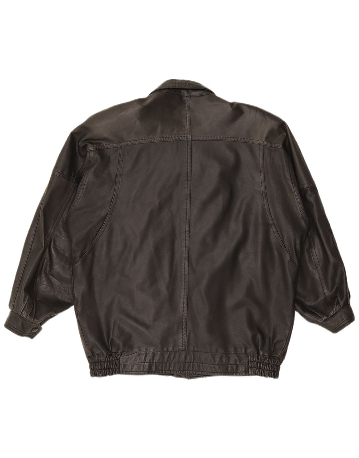Vintage Ανδρικό Δερμάτινο Μπουφάν UK 42 XL Μαύρο