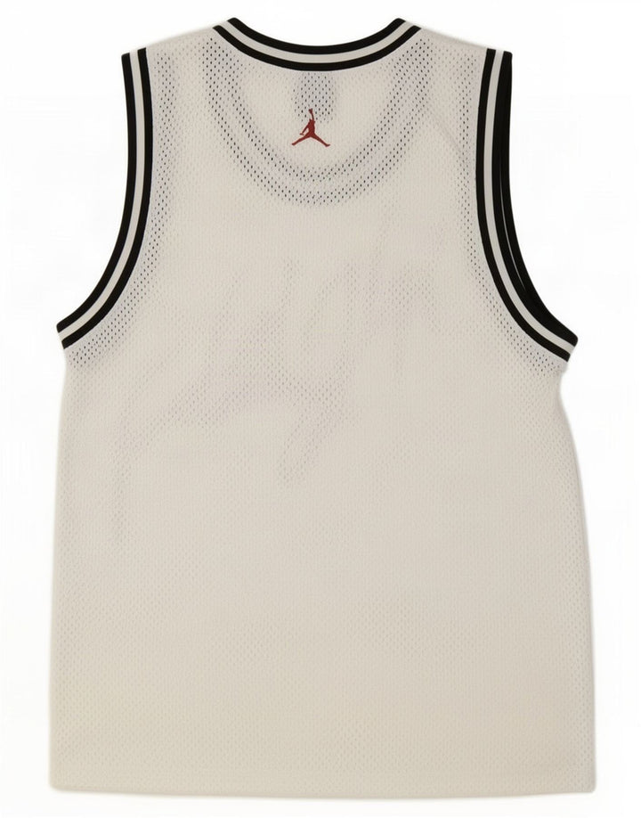 Jordan Mens Dri Fit Graphic Vest Top Medium White