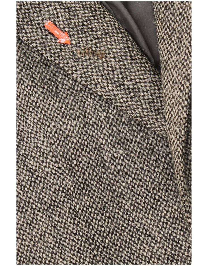 Centaur Mens Harris Tweed Blazer Jacket UK 38 Medium Grey Ψαροκόκκαλο