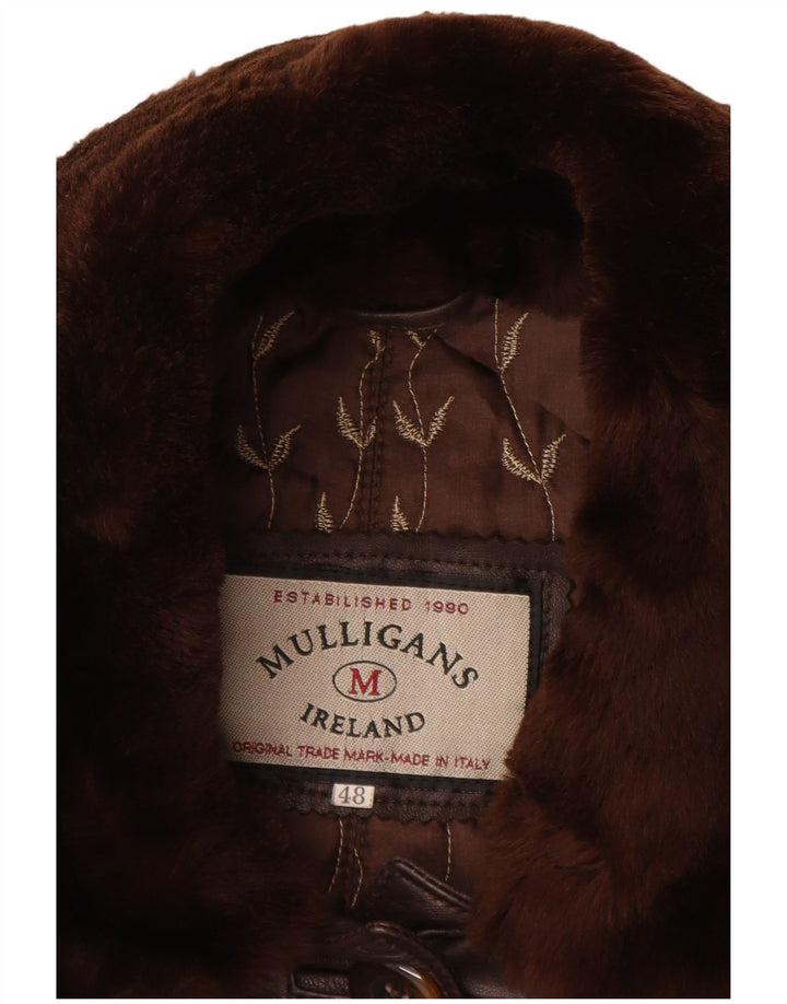 Vintage Γυναικείο Δερμάτινο Παλτό IT 48 XL Καφέ Δέρμα