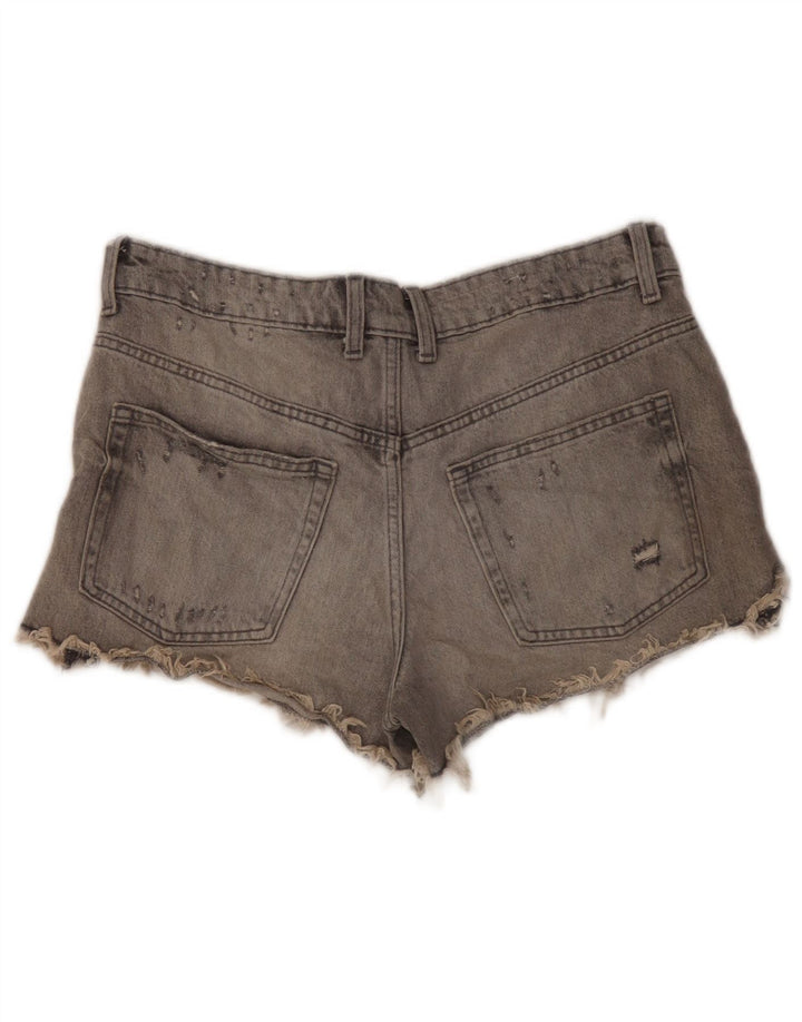 Ζαρά γυναικείο τζιν Distressed Hot παντελόνι EU 40 Medium W30 Γκρι βαμβακερό