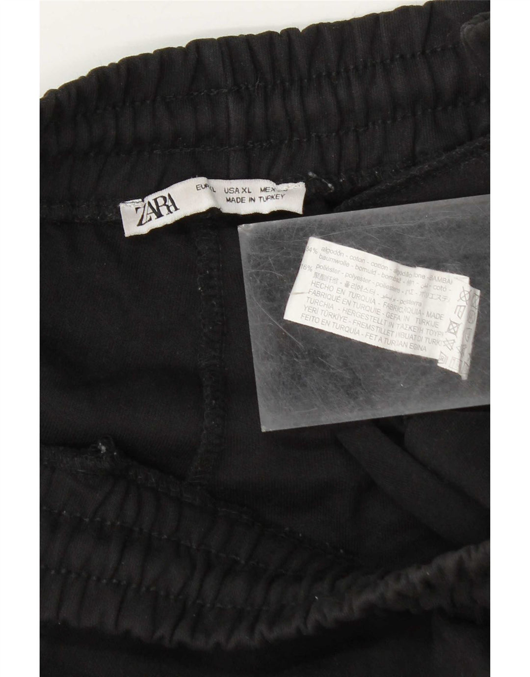 Zara Ανδρικό Αθλητικό Σορτς XL Μαύρο Βαμβακερό