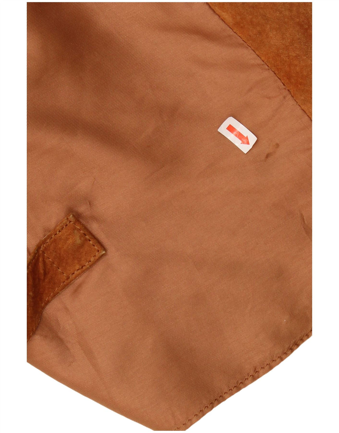 Vintage γυναικείο σουέτ γιλέκο UK 16 Μεγάλο καφέ δέρμα