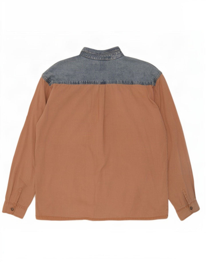 Ανδρικό τζιν πουκάμισο Jean Rive XL Blue Colourblock