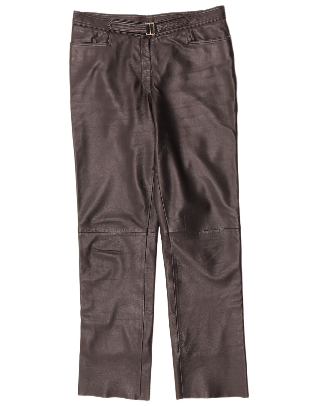 Maddox Γυναικείο ίσιο δερμάτινο παντελόνι IT 44 Medium W32 L32 Μαύρο
