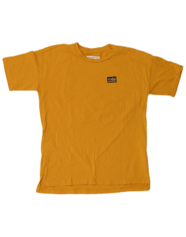 Γραφικό μπλουζάκι Abercrombie & Fitch Boys 13-14 ετών κίτρινο βαμβακερό